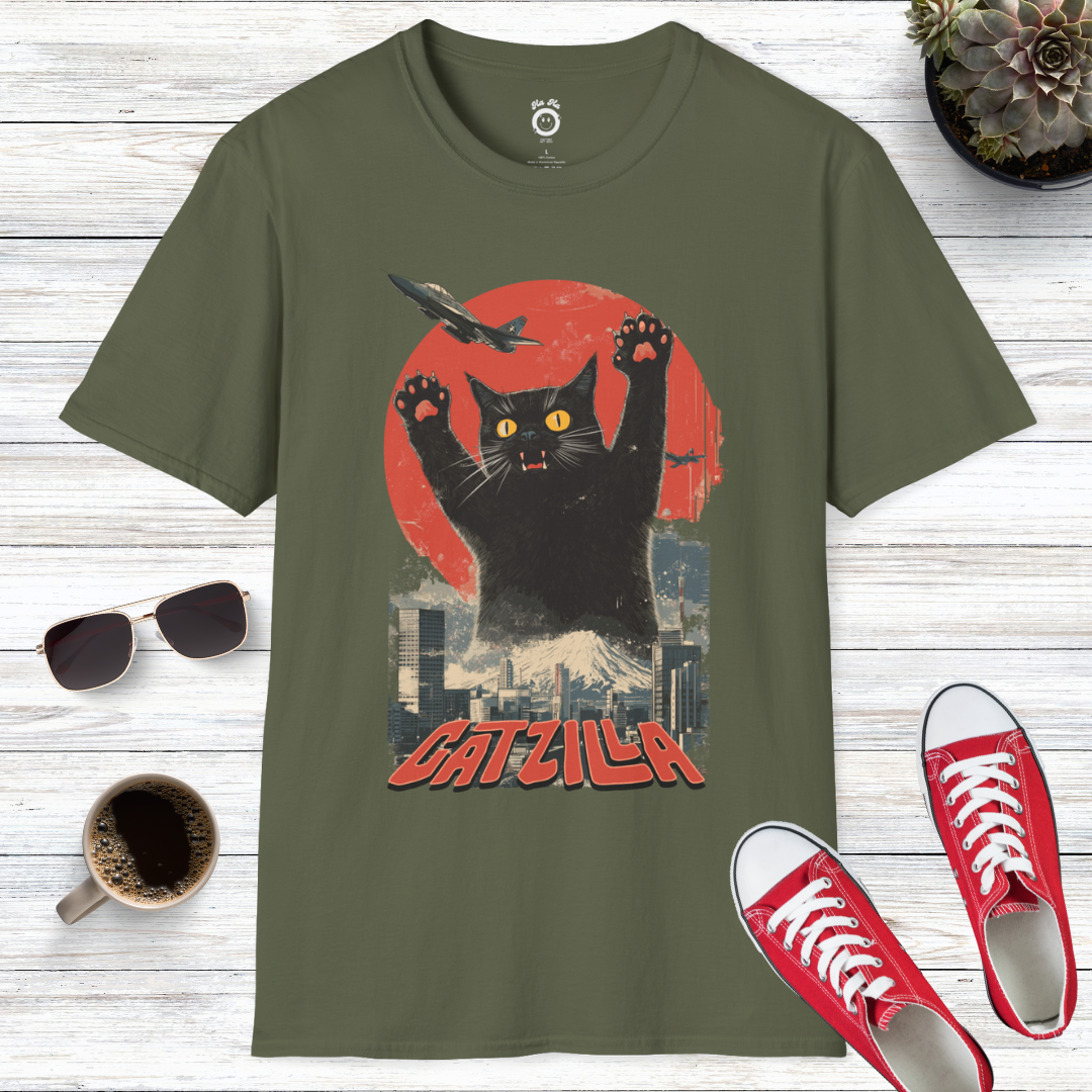 Catzilla: The Rise of the Furry Monster T-Shirt