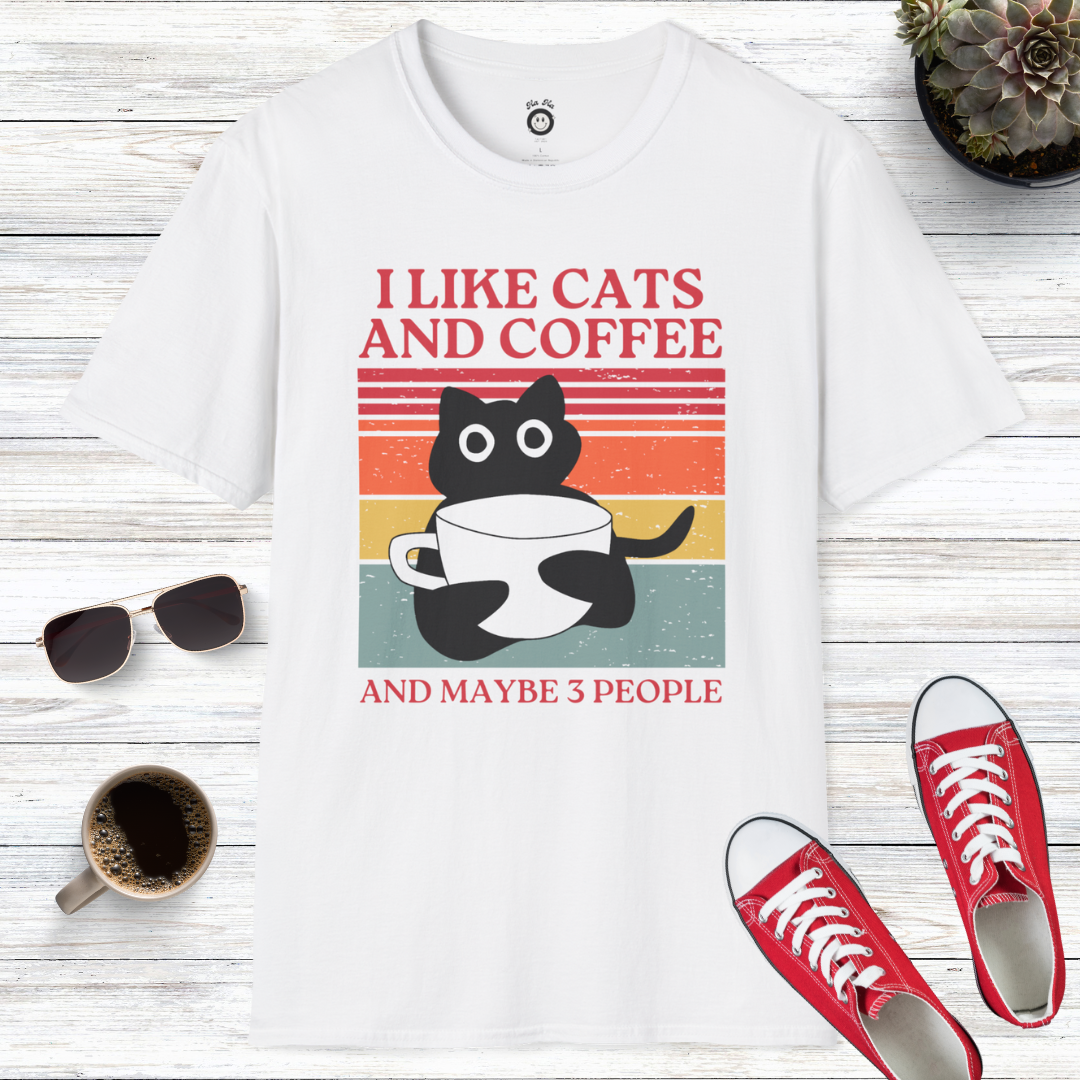 I Like Cats And Coffee And Maybe 3 People T-Shirt