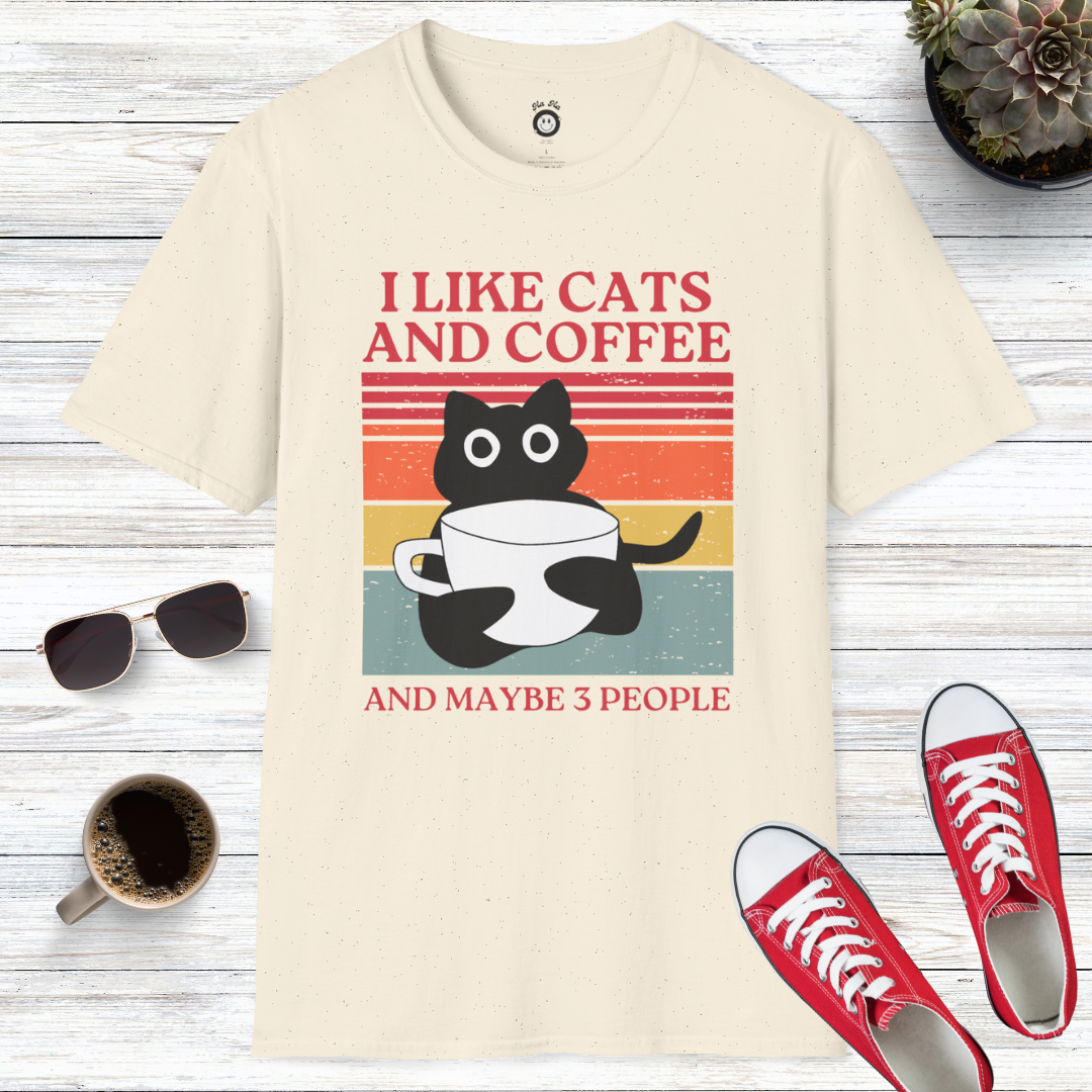 I Like Cats And Coffee And Maybe 3 People T-Shirt