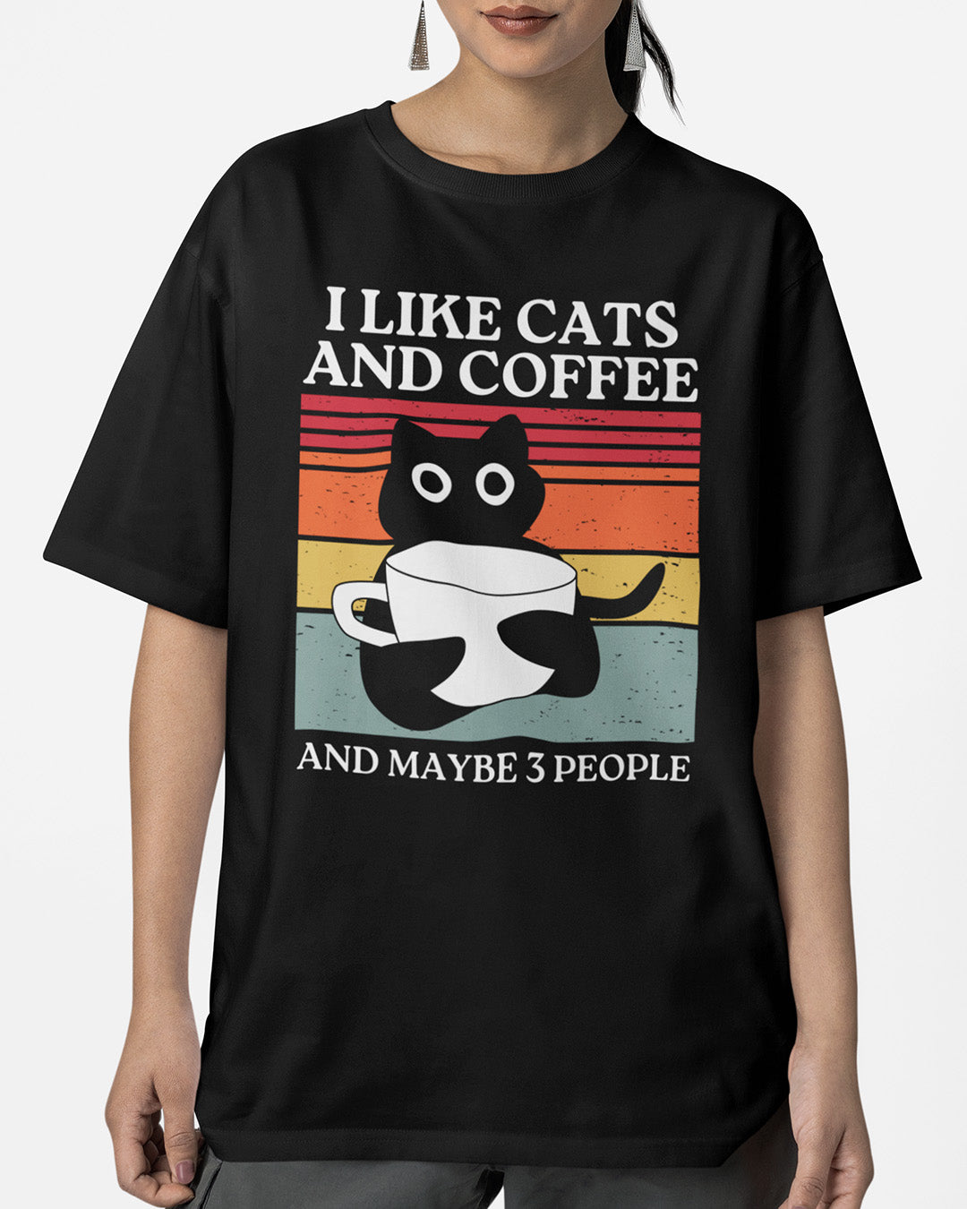 I Like Cats And Coffee And Maybe 3 People T-Shirt