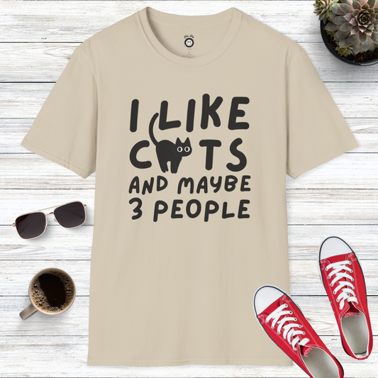 I Like Cats And Maybe 3 People T-Shirt