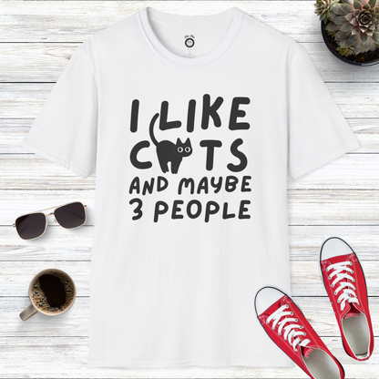 I Like Cats And Maybe 3 People T-Shirt