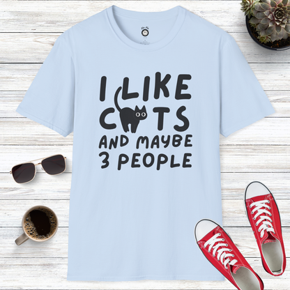 I Like Cats And Maybe 3 People T-Shirt