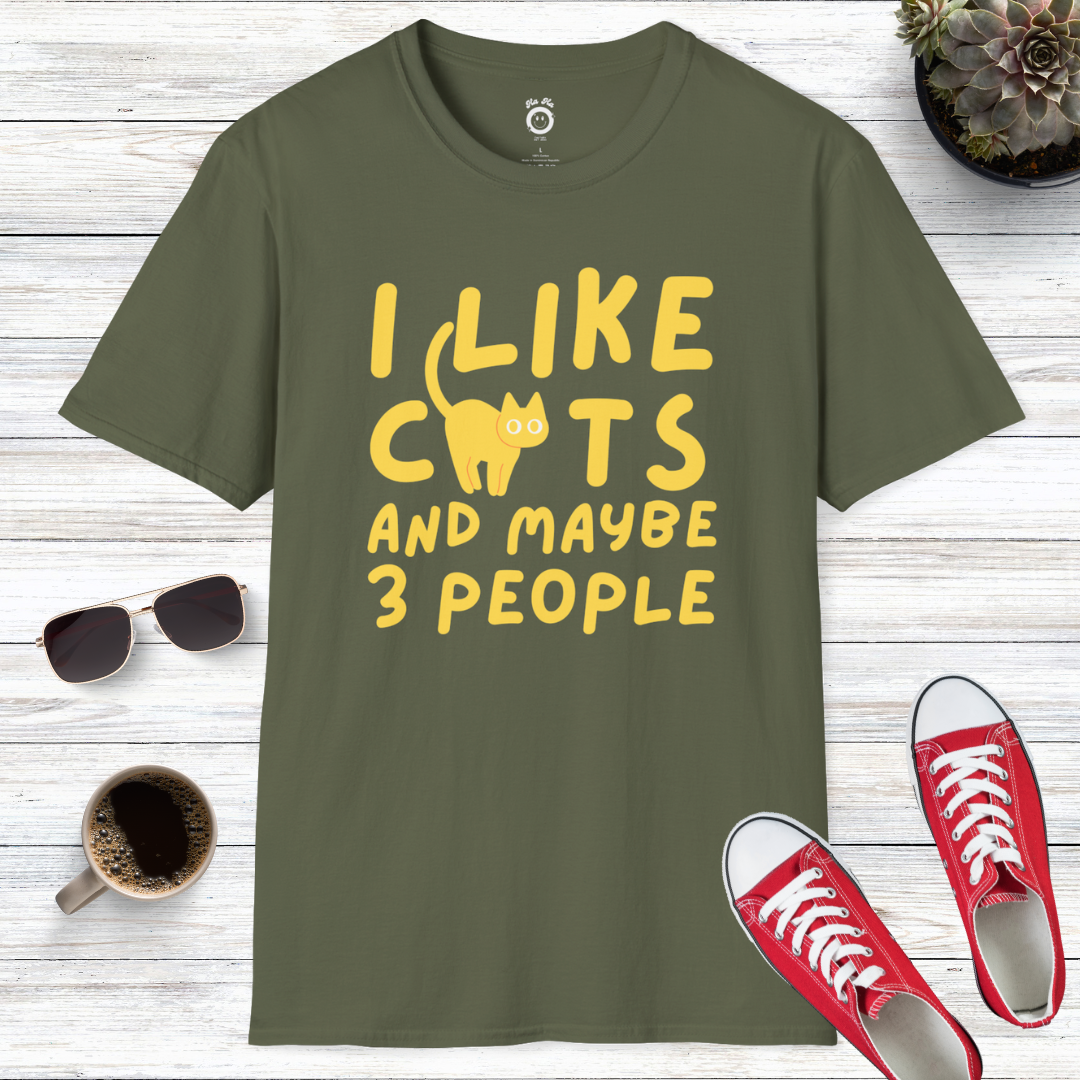 I Like Cats And Maybe 3 People T-Shirt