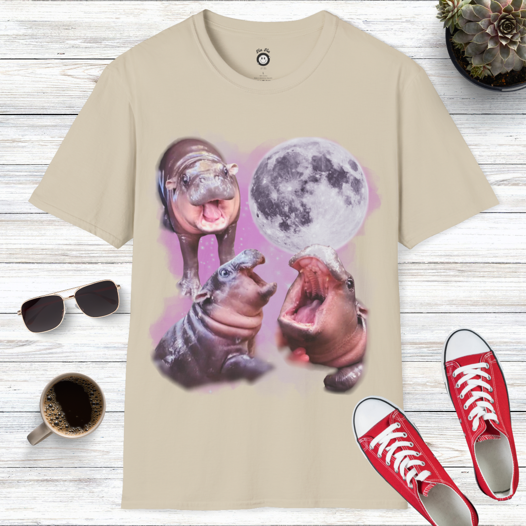 Moo Deng With The Moon T-Shirt