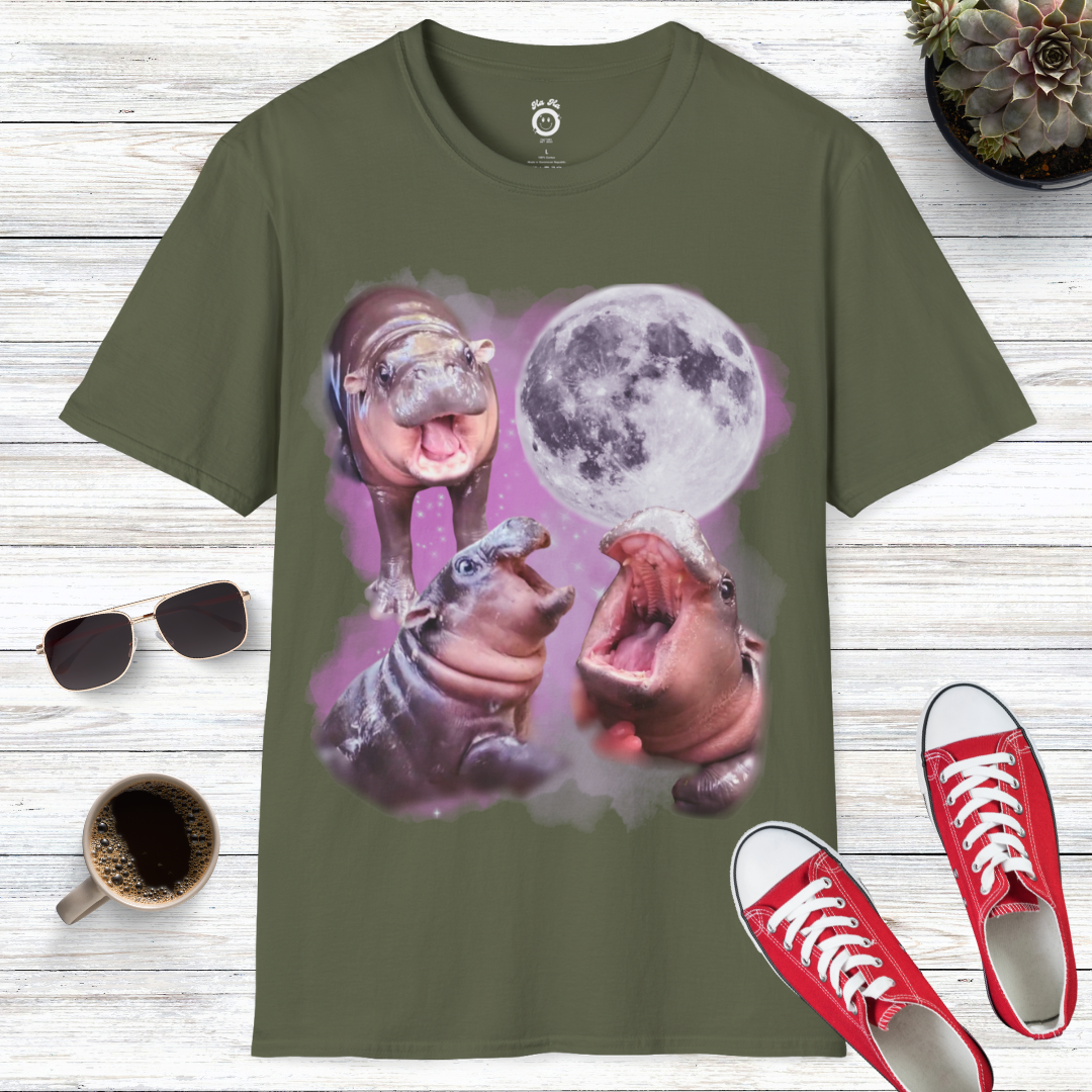 Moo Deng With The Moon T-Shirt